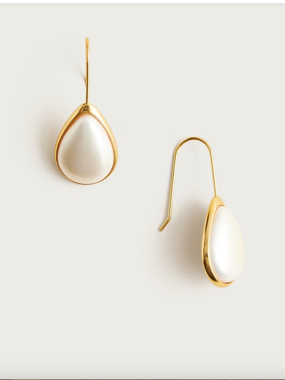 NWT J. Crew Stone Teardrop Earrings in Pearl